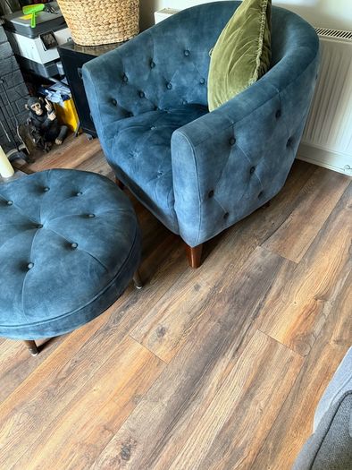 Arm Chair and foot stool