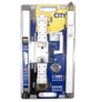 [Brand New] Vertical lock with visible locking mechanism and 3 locking points, made of white steel, for left-hand opening (pull-out). Image 10