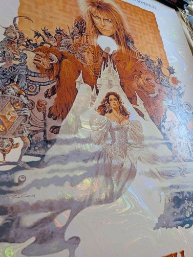 Bottleneck Gallery Jim Henson's Labyrinth White Swirl Foil Variant Screen Print Poster