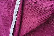 large vintage knitted blanket