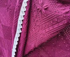 large vintage knitted blanket