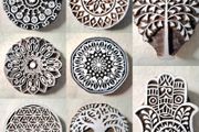 Beautiful Wooden Handmade Printing Block Stamp Block Decorative Textiles Crafts Tattoo 6cm