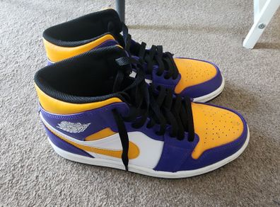 The Air Jordan 1 Mid Lakers 2022