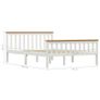 Bed Frame White Solid Pinewood 135 x 190 cm Image 3