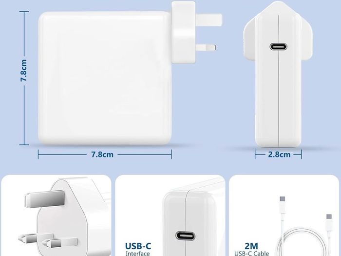 100W USB C Super Fast Charger,Laptop Charger Compatible with Mac Book Pro/Air,Pro 16,15,14,13 inch, iPad Pro and all USB C devices, Type C 2M Cable
