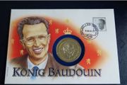King of Belgium coin medal stamp cover 1993