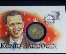 King of Belgium coin medal stamp cover 1993
