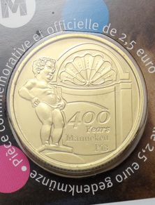 Belgium 2.5 Euro Base Metals Brilliant Uncirculated Coin 2019 - 400 years Manneken Pis