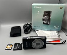 Canon IXUS 145 16MP Digital Camera Black - Boxed - Full Kit