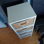 4 drawer wooden shelf storage unit. Image 2