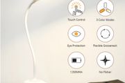 LED Desk Touch Switch Clip Study Reading Light
