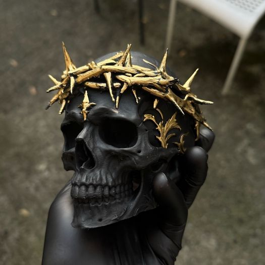 Skull with Crown of Thorns