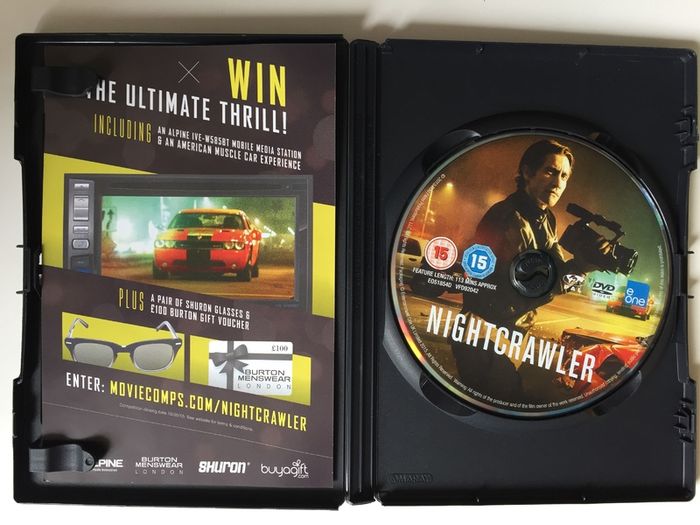 Nightcrawler [2014] Jake Gyllenhaal, Rene Russo, Riz Ahmed & Bill Paxton [Movie DVD]