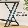 Grey Desk Industrial Wood Home Office Computer for Bedroom Farmhouse Metal Wooden Study Work PC Gaming Writing Table Modern Simple Executive with Storage 55 Inch Light Gray Image 4