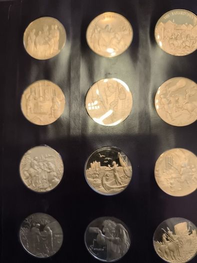 First Edition Proof Set Coin Collection - Chaucer and the Canterbury Tales