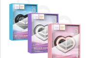 Cool Fun Rotating Heart Bluetooth Earbuds Pink