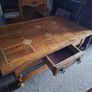 Large heavy rectangular teak coffee table Image 2