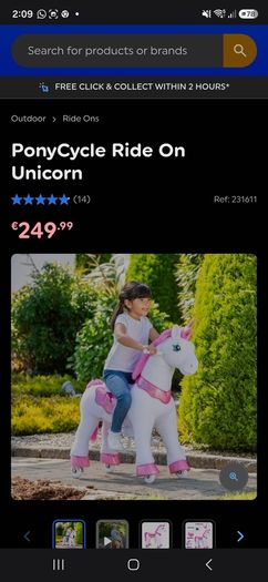 ride on pony toy nearly brand new berly used