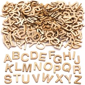 Mini Wooden Letter Templates (Pack of 260) For Kids to Decorate and Display - 30 mm (FREE POSTAGE)