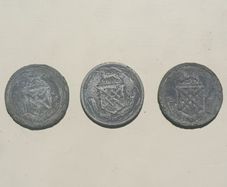 3 Pewter Blake Tokens. Ballygluinn Estate. Co Galway