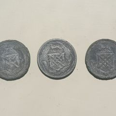 3 Pewter Blake Tokens. Ballygluinn Estate. Co Galway
