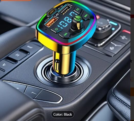 Car Charger with Voice Broadcast, Hands-Free Calling, MP3 Player