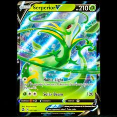 Serperior V 007/195 Double Ultra Rare Holo Sword and Shield Silver Tempest Pokemon Card