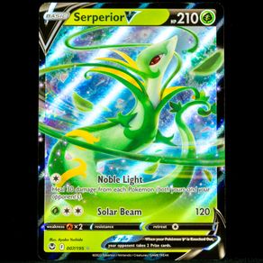 Serperior V 007/195 Double Ultra Rare Holo Sword and Shield Silver Tempest Pokemon Card