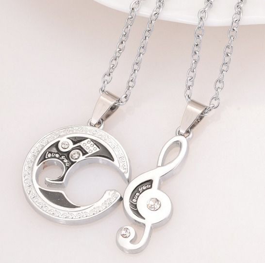 Couples "Love You" Pendant Set