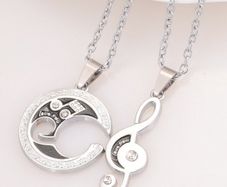 Couples "Love You" Pendant Set