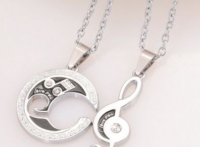 Couples "Love You" Pendant Set