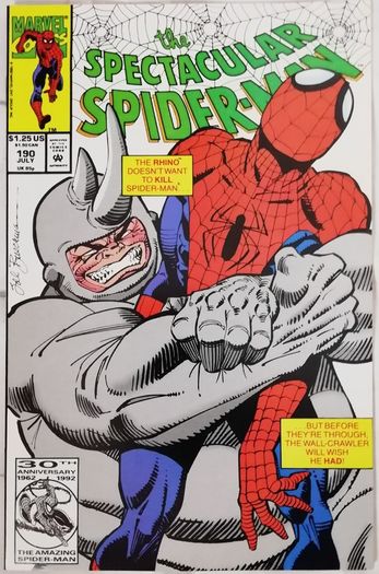 Spectacular Spider-Man #190 The Horns of a Dilemma! - Rhino Appearance (1992)