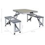 Folding Camping Table with 4 Seats Steel Aluminium Image 9
