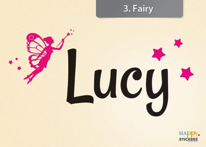 Personalized Name Wall Sticker For Girls / Vinyl Decal (Free Shipping)