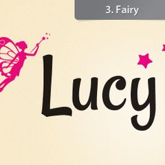 Personalized Name Wall Sticker For Girls / Vinyl Decal (Free Shipping)