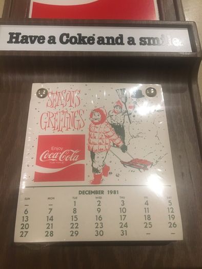 Coca Cola 1982 American Calendar RARE