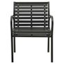 Garden Chairs 2 pcs Steel and WPC Black Image 3