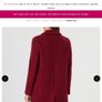 Designer Hugo Boss - WOOL Coat - Dark Red - Fits UK 10 - BNWT RRP 299 Image 6