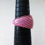 Pink White Lucite Ring Image 4
