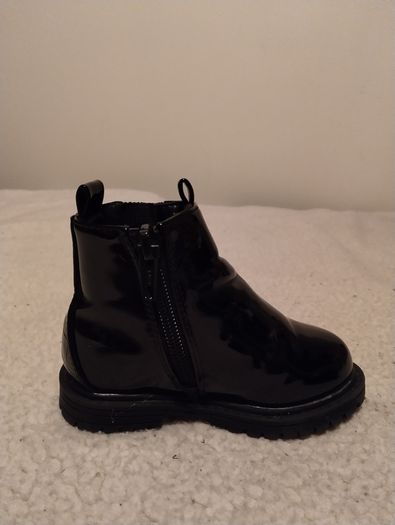 River Island Black Patent Chelsea Boots