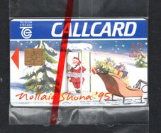 1995 Ireland 10 unit Happy Christmas and Peaceful New Year in 1995 (Gemplus GEM1) Call Card New in Packaging Telecom Eireann card number 1105.