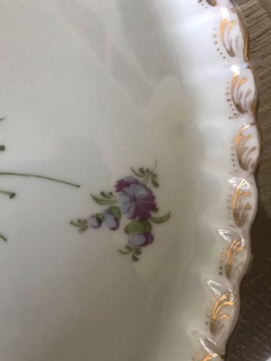 Antique Hand Painted Meissen Plate