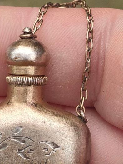 Art Nouveau Russian Gild Silver Scent Bottle