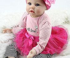 22"/55cm Reborn Doll Baby Girl Realistic Soft Silicone Reborn Toddler Baby Dolls Real Life Looking Newborn Dolls Toys Gifts Reborn Babies (FREE POSTAGE)