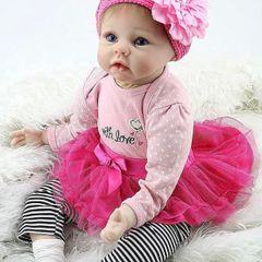 22"/55cm Reborn Doll Baby Girl Realistic Soft Silicone Reborn Toddler Baby Dolls Real Life Looking Newborn Dolls Toys Gifts Reborn Babies (FREE POSTAGE)