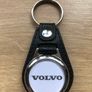 Synthetic leather Volvo key ring with shopping trolley token/coin Image 2