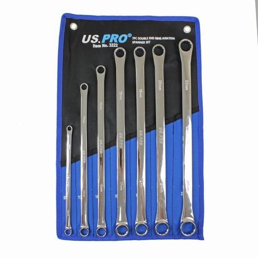 7 Piece Double End Ring Aviation Spanner Set