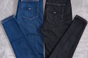 Two pairs of Black and Blue Tommy Hilfiger jeans W29/L 34 Uk 10