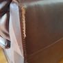 Large brown leather armchair Image 4