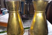 A Beautiful Pair of Old Heavy Brass Vases, Postage Available or Collection on all my items